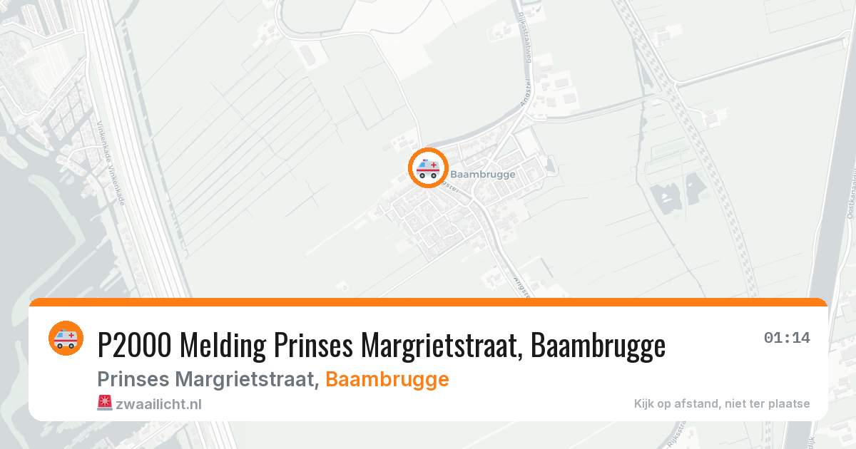 P2000 Melding Prinses Margrietstraat, Baambrugge — 19 apr 2026