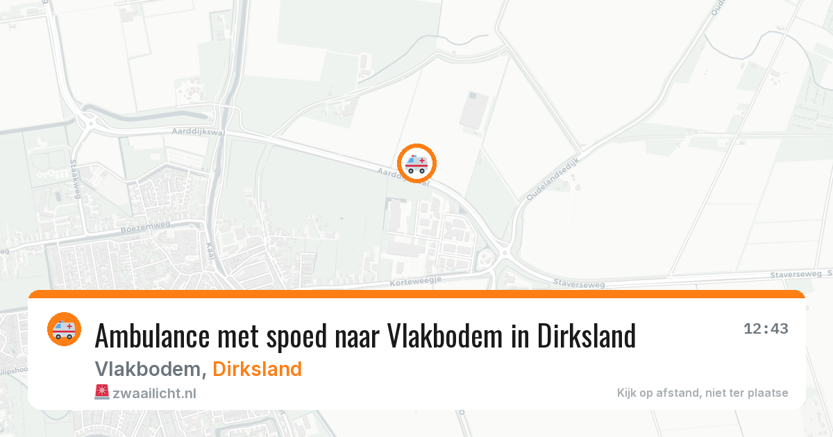 Ambulance met spoed naar Vlakbodem in Dirksland — 29 jul 2026