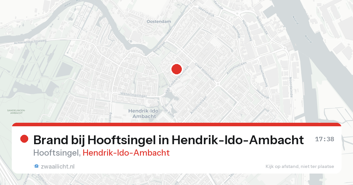 Brand bij Hooftsingel in Hendrik-Ido-Ambacht — 15 aug 2026