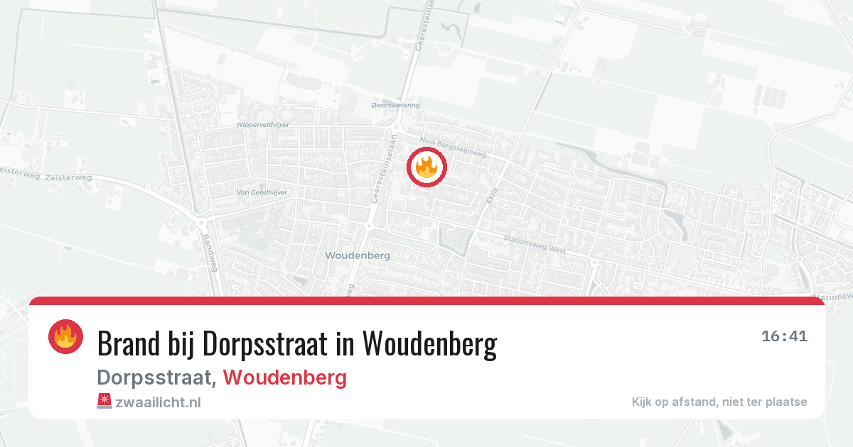 Brand bij Dorpsstraat in Woudenberg — 7 jul 2026