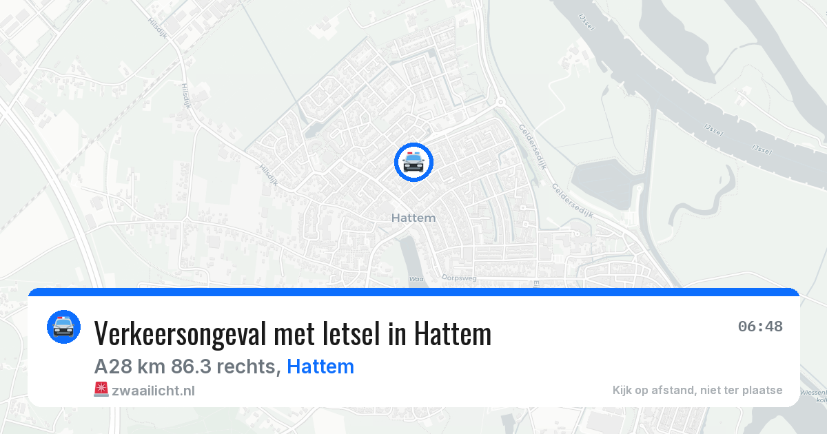 Verkeersongeval met letsel in Hattem — 8 mei 2026
