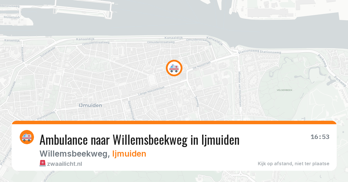 Ambulance naar Willemsbeekweg in Ijmuiden — 10 aug 2026
