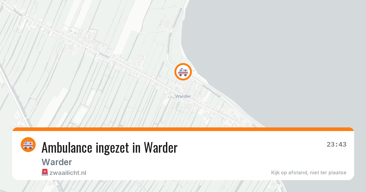 Ambulance ingezet in Warder — 25 jun 2026