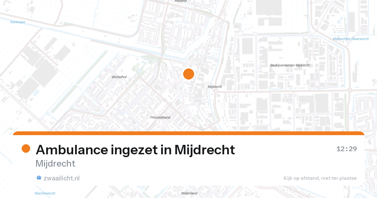 Ambulance ingezet in Mijdrecht — 1 mrt 2026