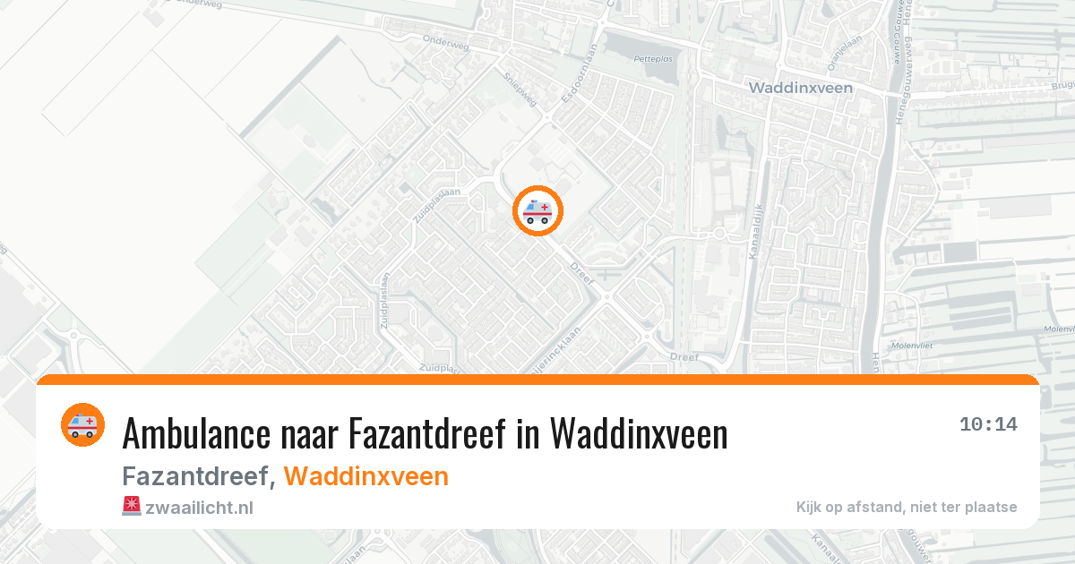 Ambulance naar Fazantdreef in Waddinxveen — 19 jun 2026