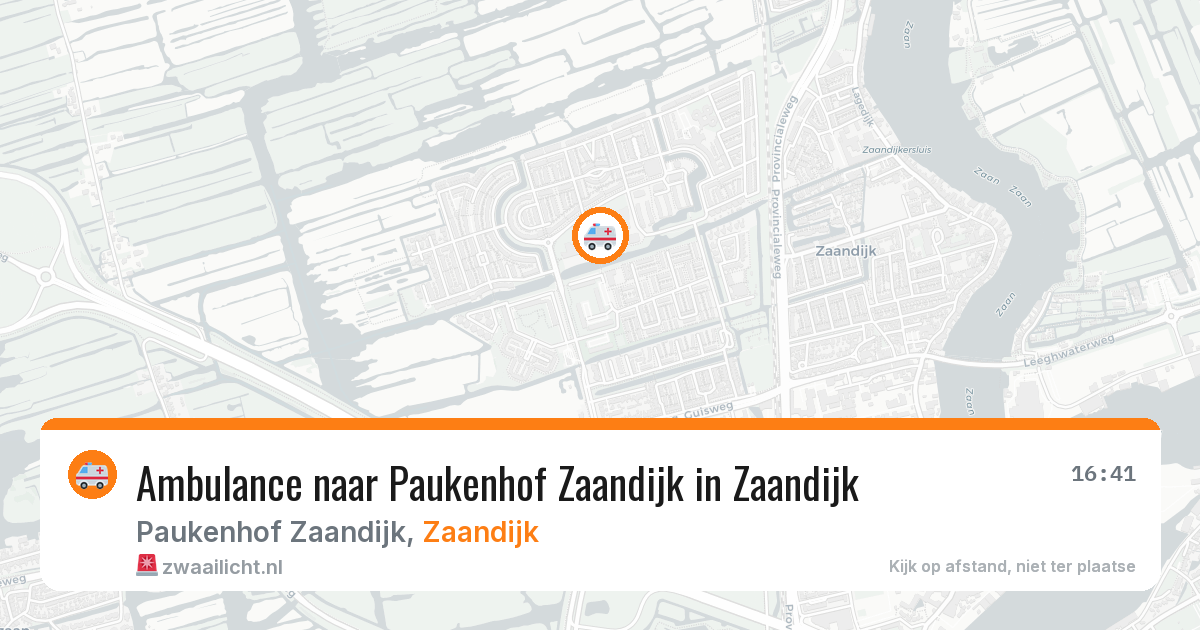 Ambulance naar Paukenhof Zaandijk in Zaandijk — 14 jul 2026
