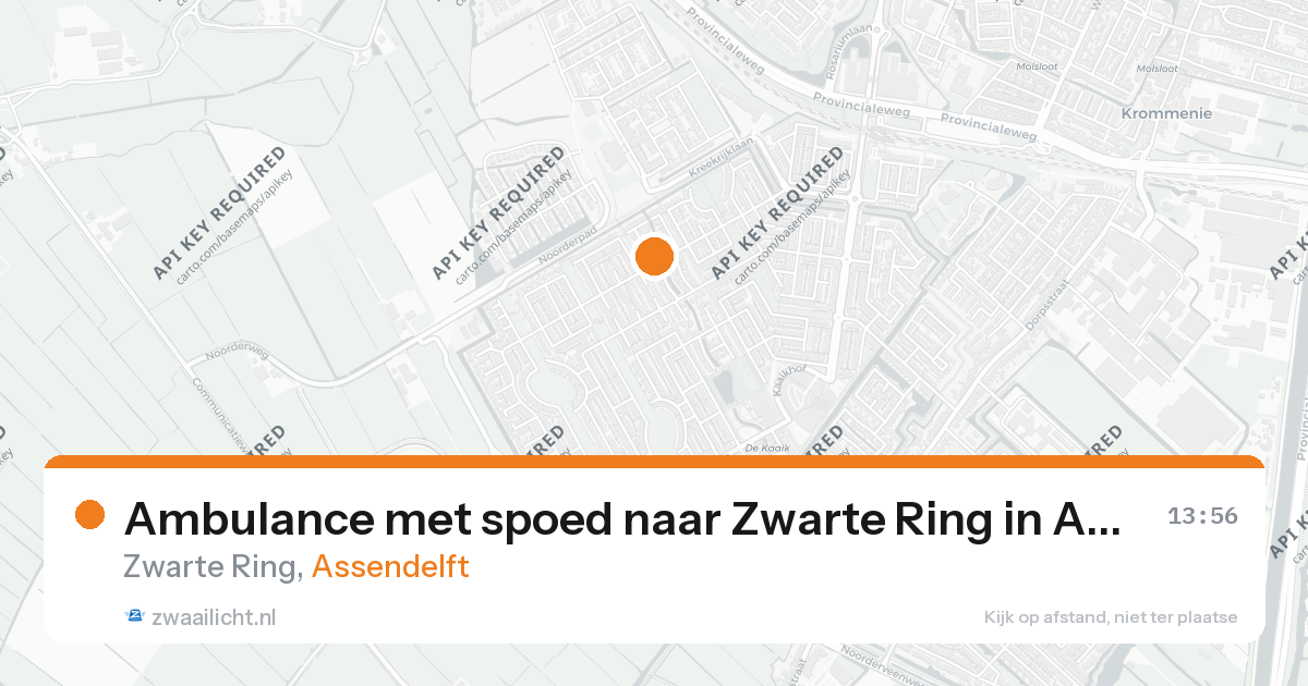 Ambulance met spoed naar Zwarte Ring in Assendelft — 26 aug 2026