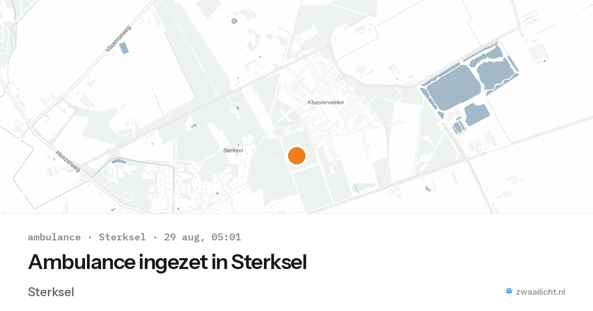 Ambulance ingezet in Sterksel — 29 aug 2026