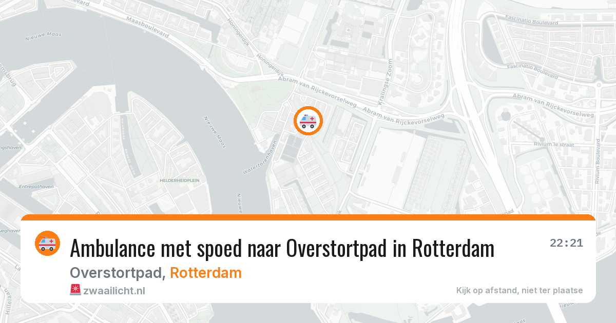 Ambulance met spoed naar Overstortpad in Rotterdam — 3 aug 2026