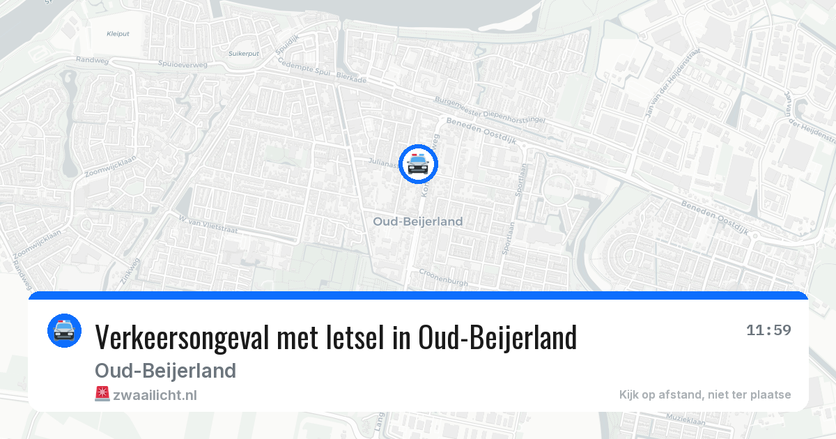Verkeersongeval met letsel in Oud-Beijerland — 30 jun 2026