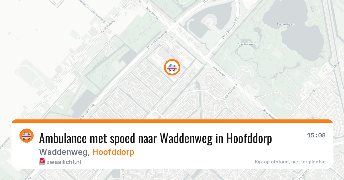 Ambulance met spoed naar Waddenweg in Hoofddorp — 26 jun 2026