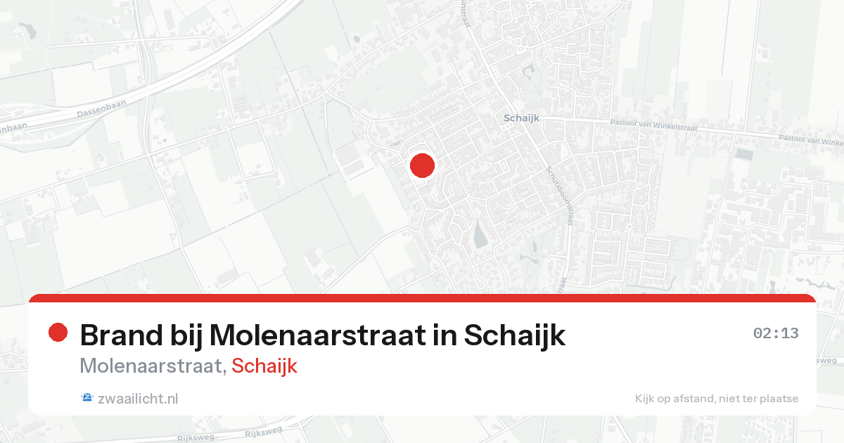Brand bij Molenaarstraat in Schaijk — 24 aug 2026