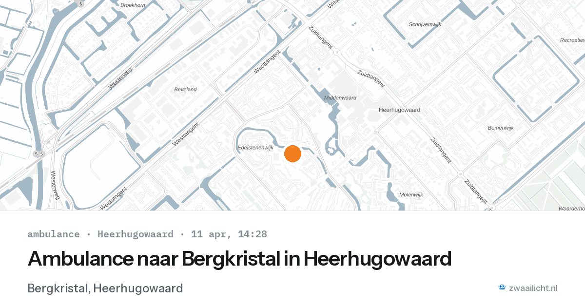 Ambulance naar Bergkristal in Heerhugowaard — 11 apr 2026