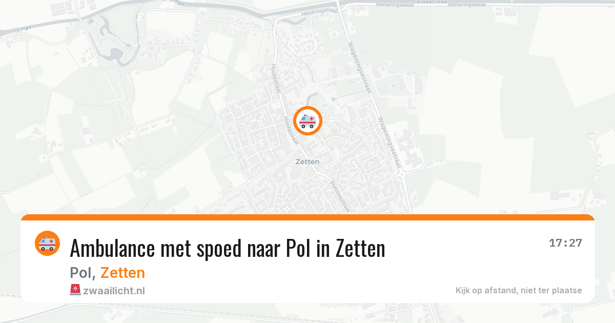 Ambulance met spoed naar Pol in Zetten — 19 mei 2026