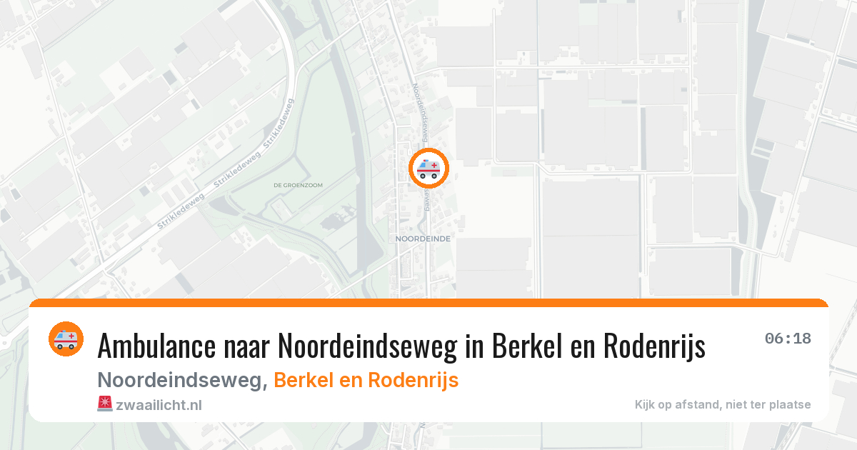 Ambulance naar Noordeindseweg in Berkel en Rodenrijs — 11 aug 2026