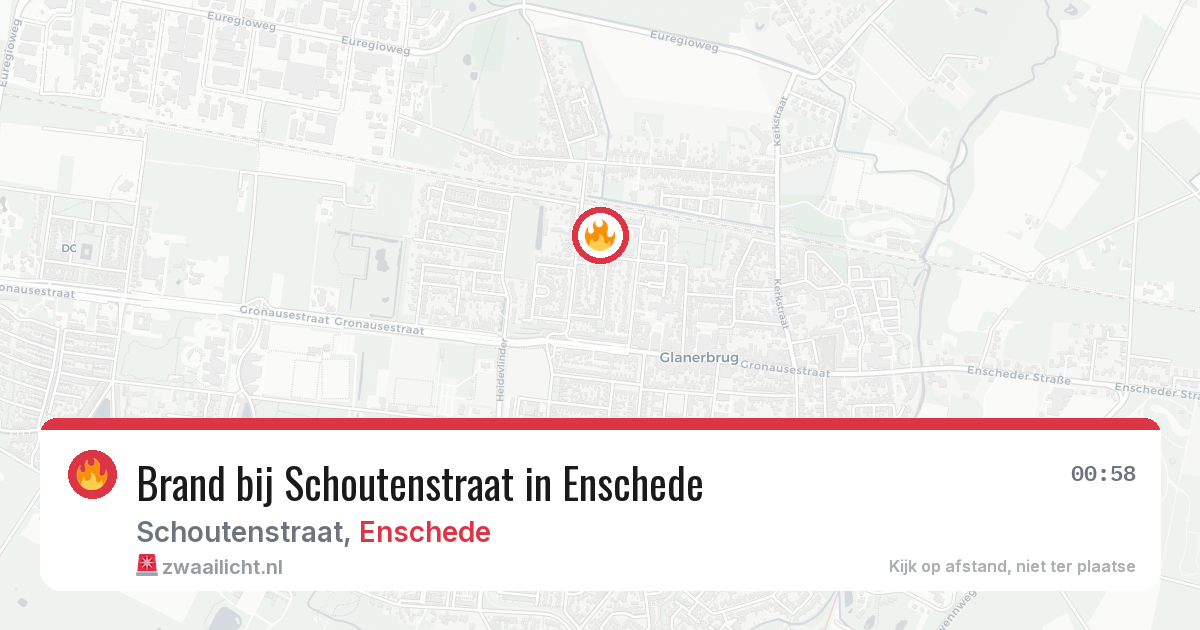 Brand bij Schoutenstraat in Enschede — 6 apr 2026