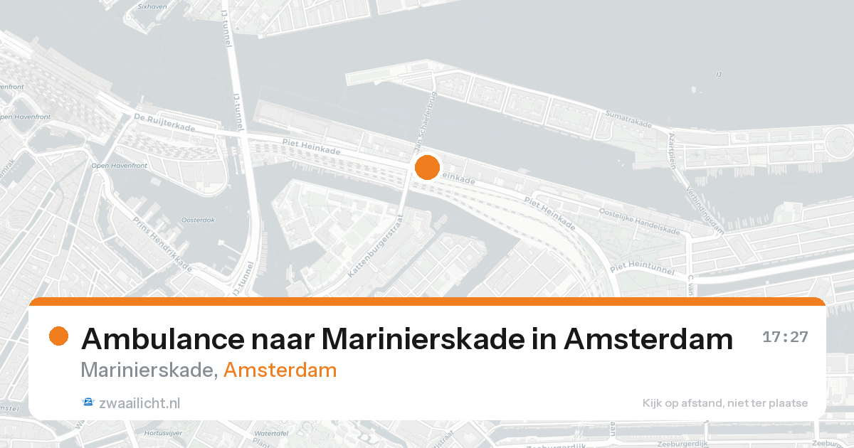 Ambulance naar Marinierskade in Amsterdam — 25 aug 2026