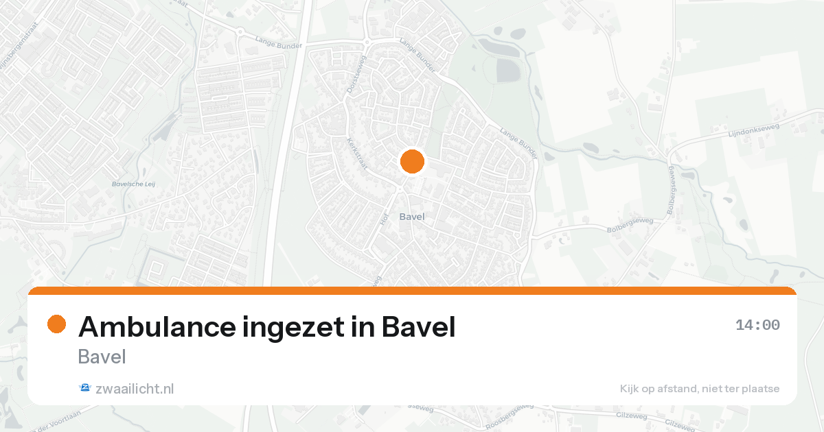 Ambulance ingezet in Bavel — 5 jun 2026
