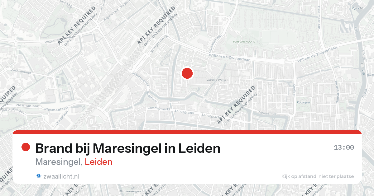 Brand bij Maresingel in Leiden — 11 mrt 2026