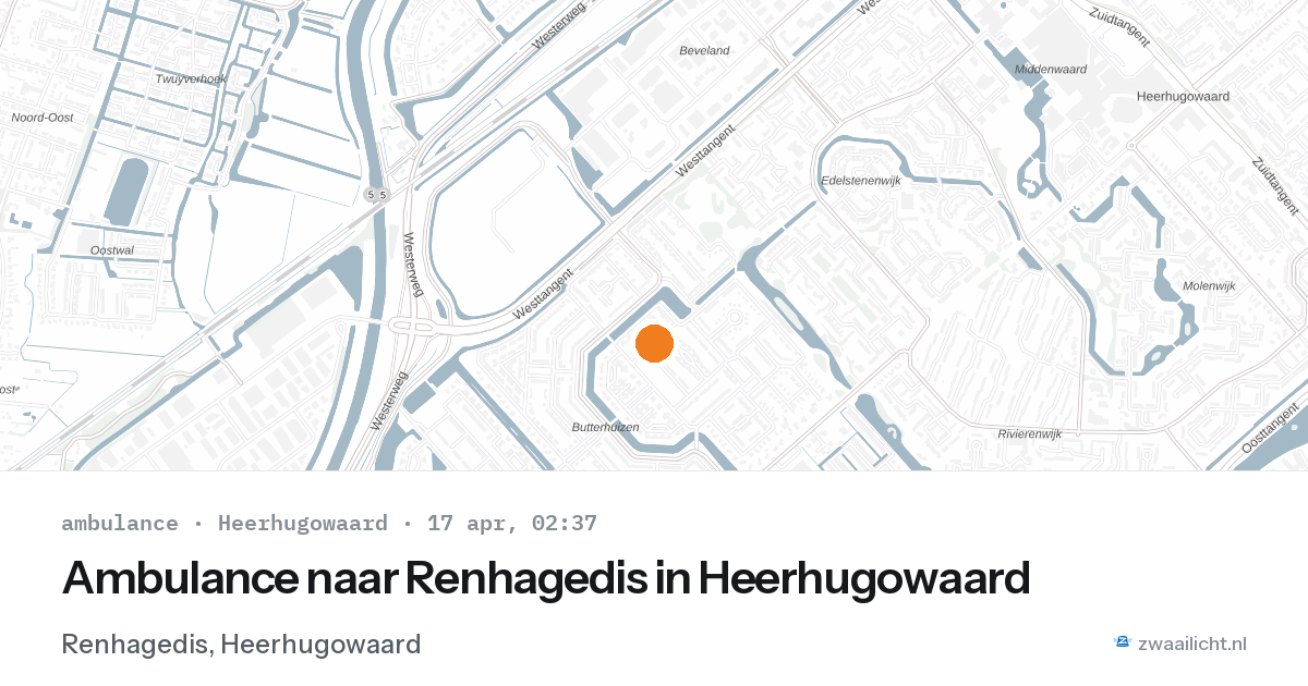 Ambulance naar Renhagedis in Heerhugowaard — 17 apr 2026