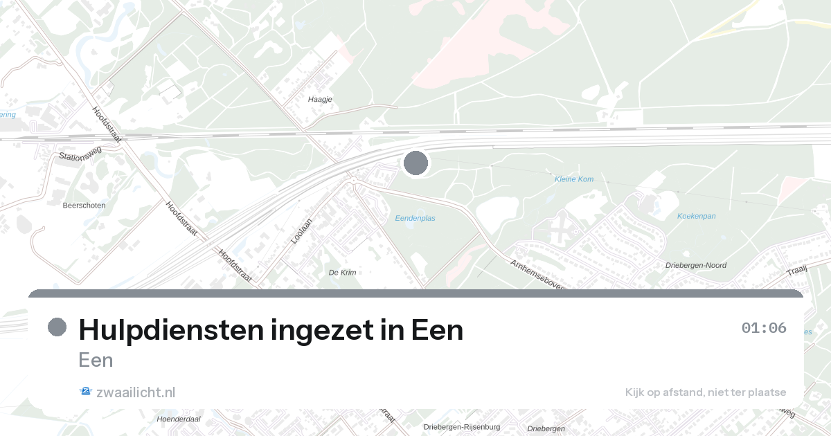 Hulpdiensten ingezet in Een — 7 feb 2026 | 🚨 Zwaailicht.nl