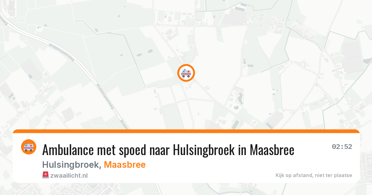 Ambulance met spoed naar Hulsingbroek in Maasbree — 15 jul 2026