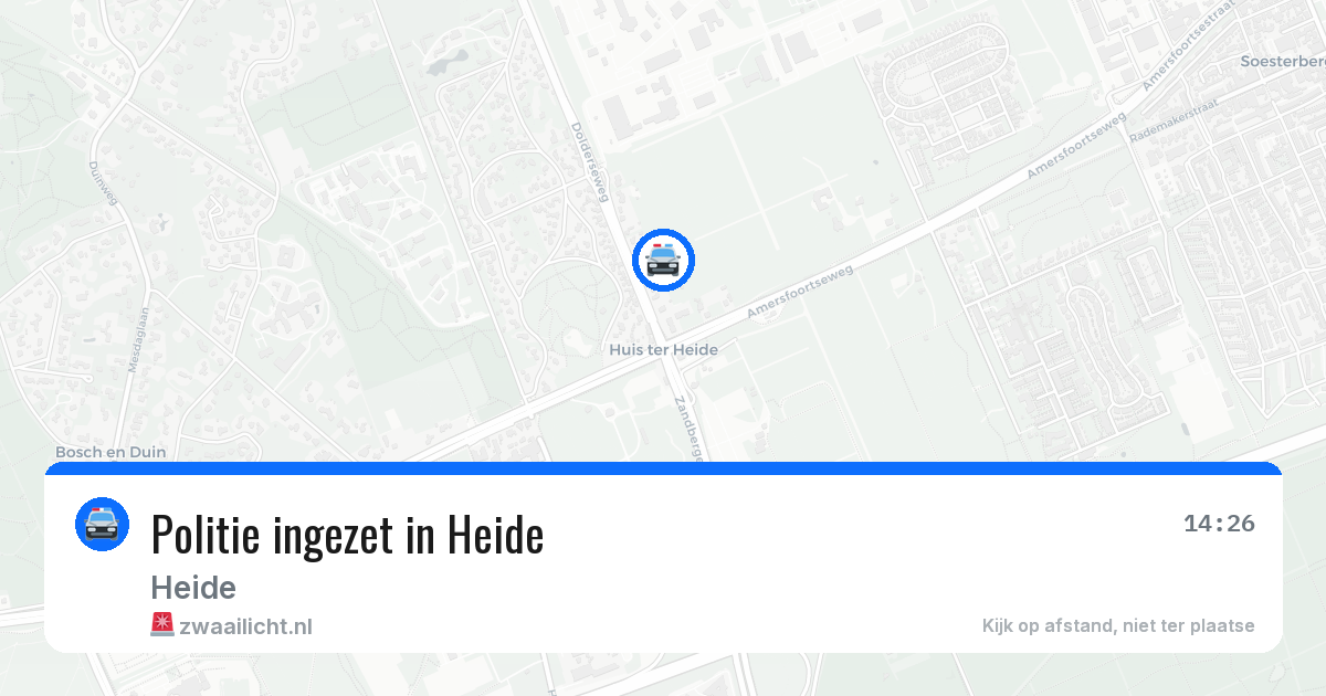 Politie ingezet in Heide — 30 apr 2026 | 🚨 Zwaailicht.nl
