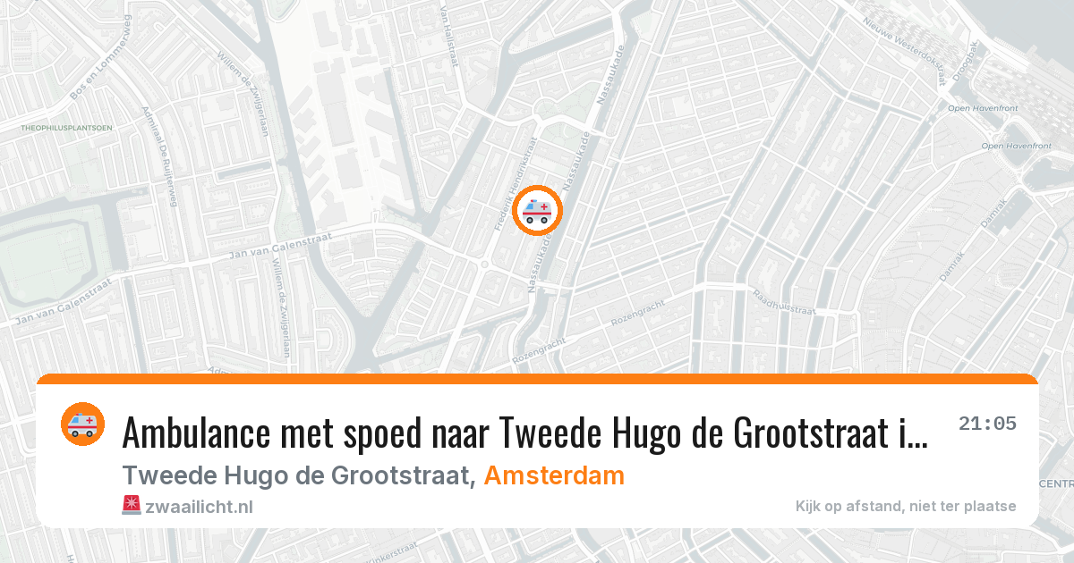Ambulance met spoed naar Tweede Hugo de Grootstraat in Amsterdam — 30 mrt 2026