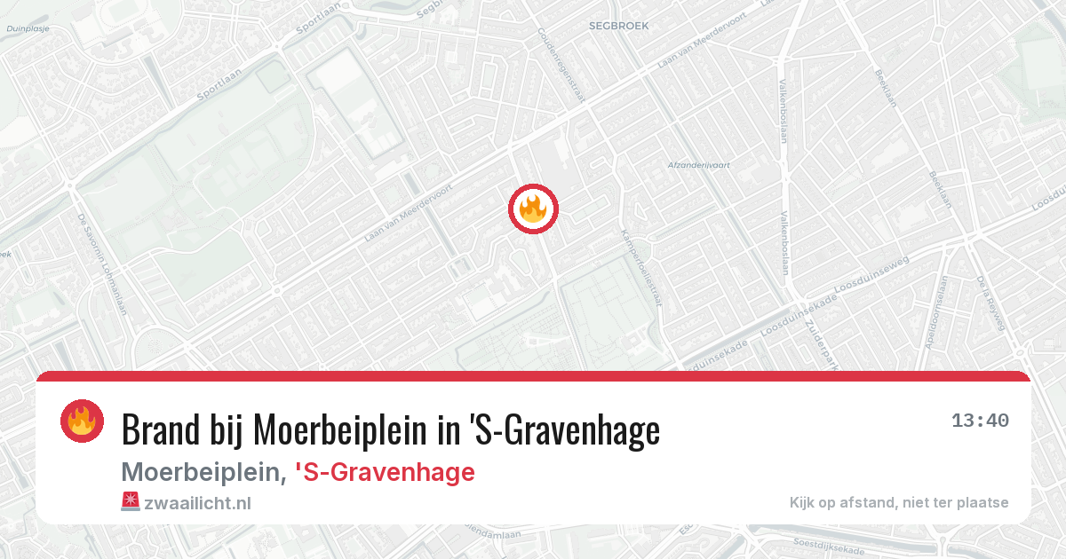 Brand bij Moerbeiplein in 'S-Gravenhage — 2 jun 2026