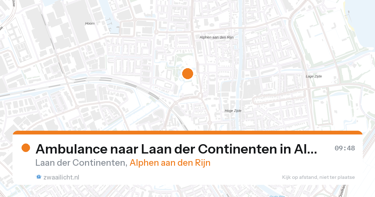 Ambulance naar Laan der Continenten in Alphen aan den Rijn — 11 jul 2026