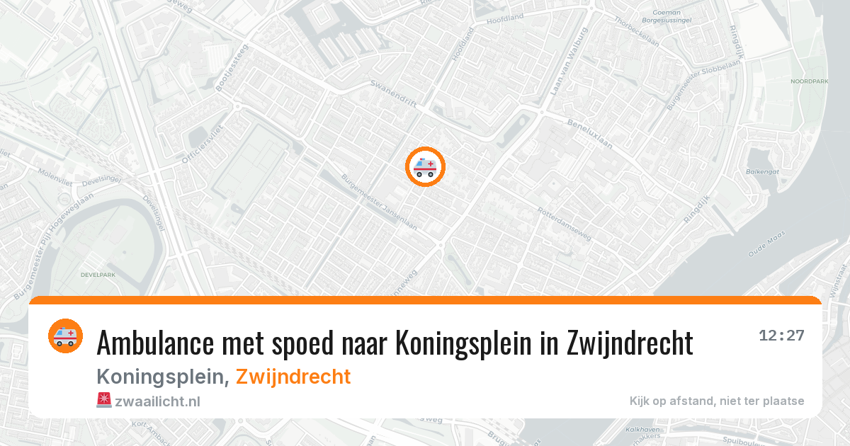 Ambulance met spoed naar Koningsplein in Zwijndrecht — 8 mei 2026