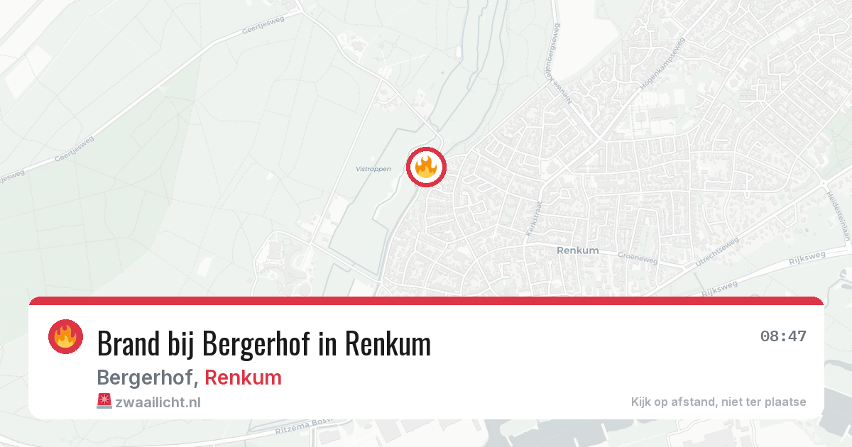 Brand bij Bergerhof in Renkum — 21 jul 2026