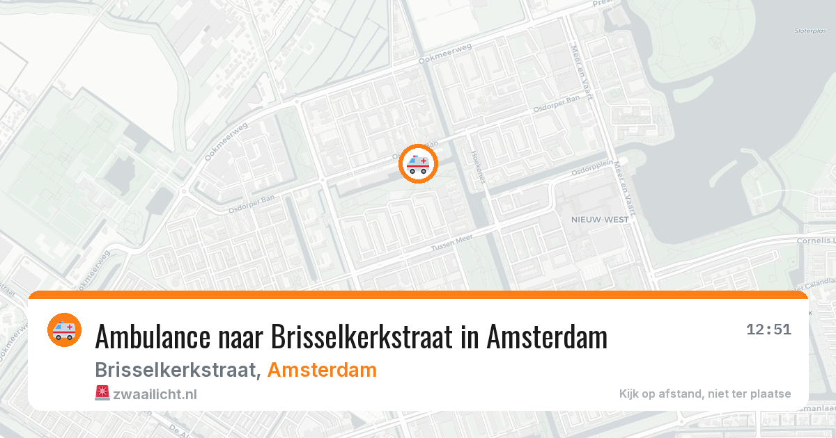 Ambulance naar Brisselkerkstraat in Amsterdam — 22 jun 2026