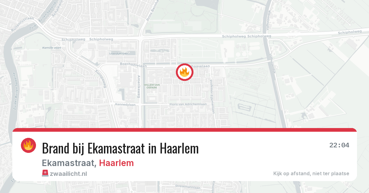 Brand bij Ekamastraat in Haarlem — 6 apr 2026