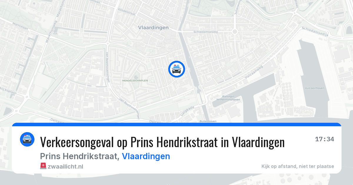 Verkeersongeval op Prins Hendrikstraat in Vlaardingen — 31 jul 2026