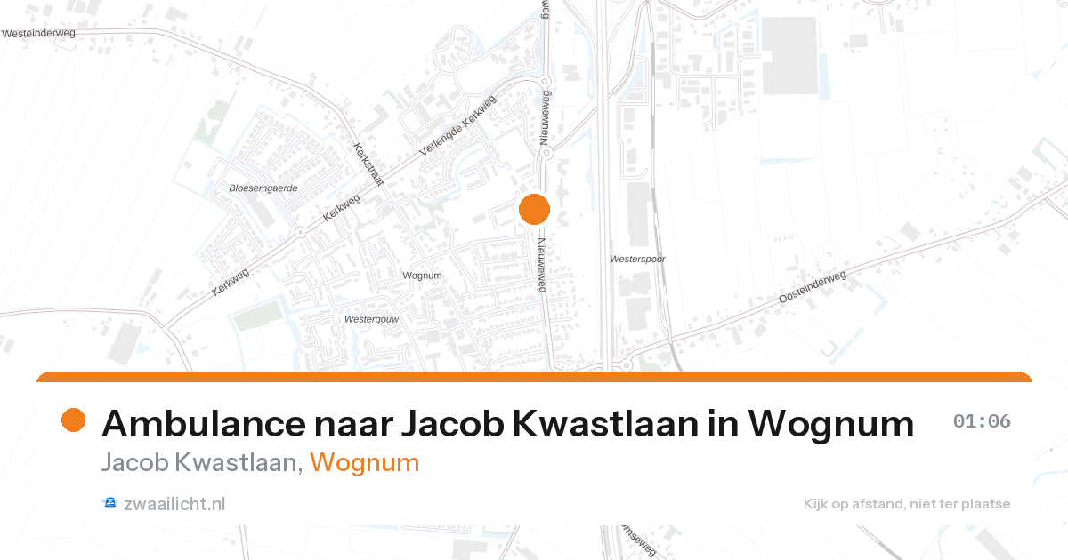 Ambulance naar Jacob Kwastlaan in Wognum — 7 feb 2026