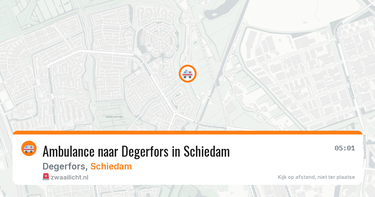 Ambulance naar Degerfors in Schiedam — 7 mrt 2026