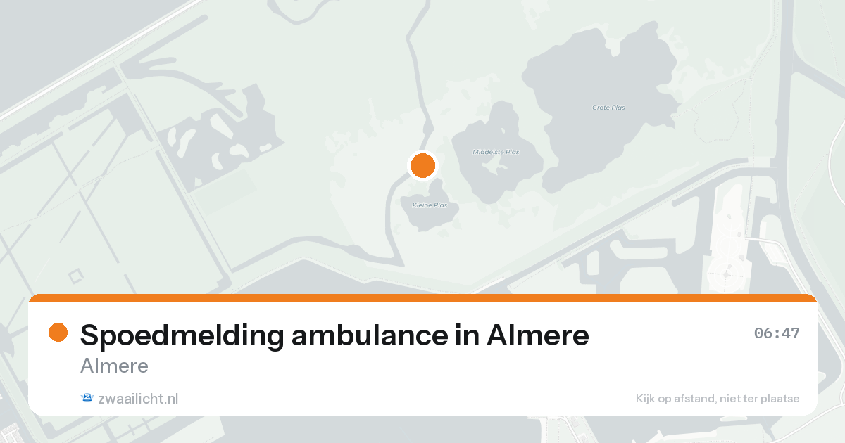 Spoedmelding ambulance in Almere — 15 aug 2026
