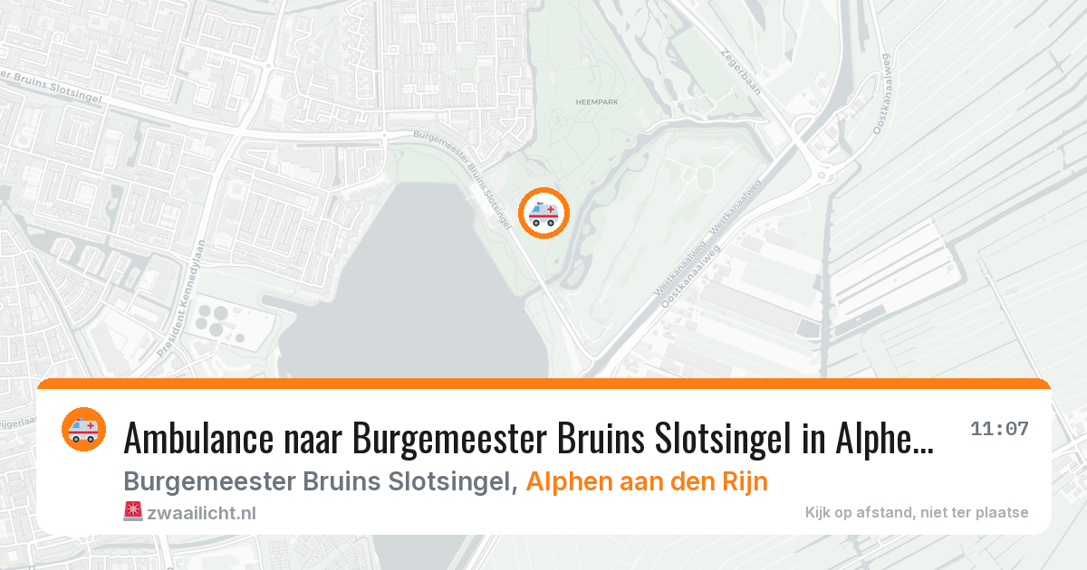 Ambulance naar Burgemeester Bruins Slotsingel in Alphen aan den Rijn — 5 jul 2026