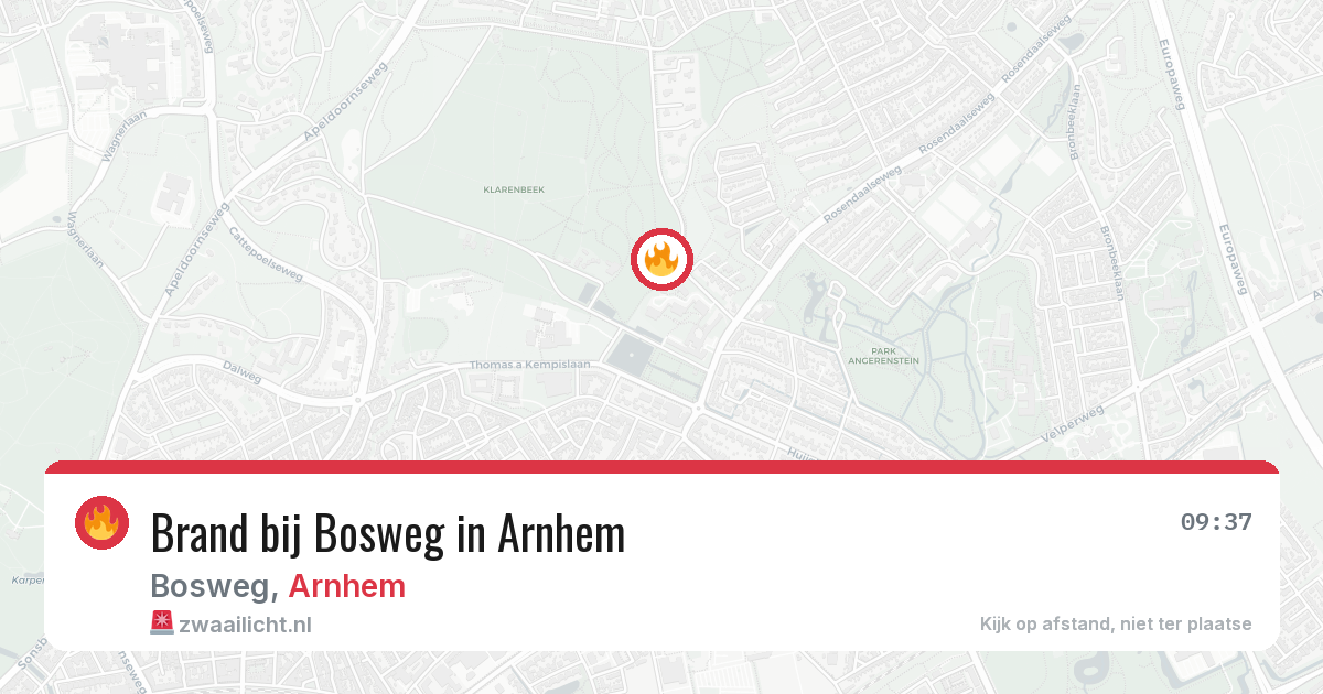 Brand bij Bosweg in Arnhem — 2 aug 2026