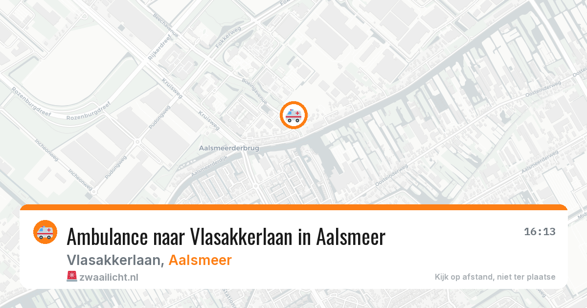 Ambulance naar Vlasakkerlaan in Aalsmeer — 21 mrt 2026