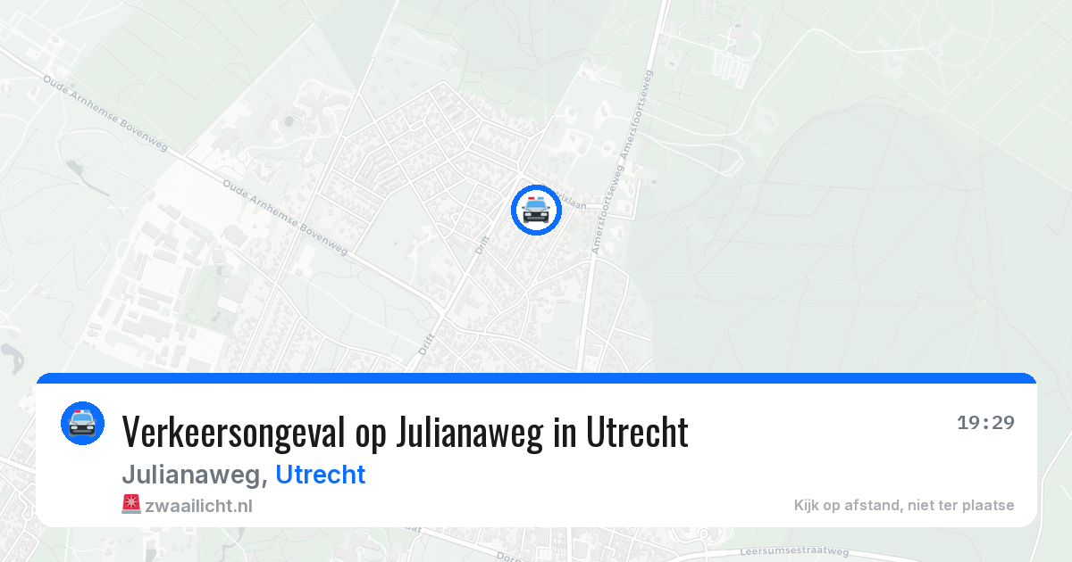 Verkeersongeval op Julianaweg in Utrecht — 22 mrt 2026