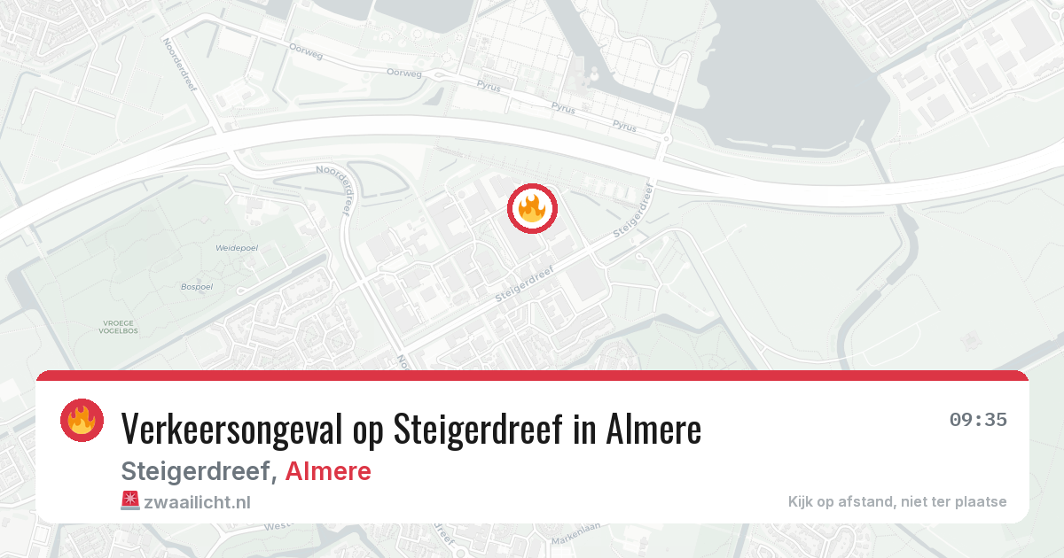Verkeersongeval op Steigerdreef in Almere — 5 mrt 2026