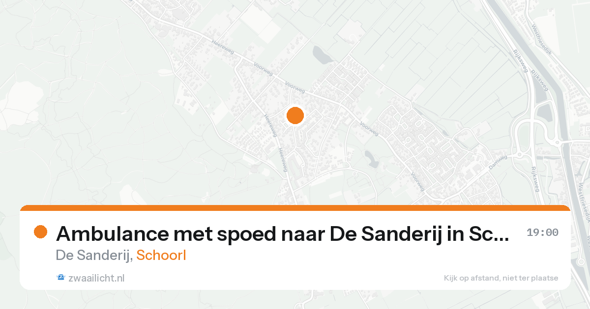 Ambulance met spoed naar De Sanderij in Schoorl — 22 aug 2026