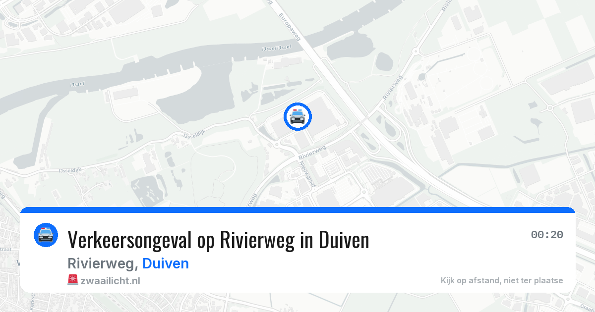 Verkeersongeval op Rivierweg in Duiven — 13 jun 2026