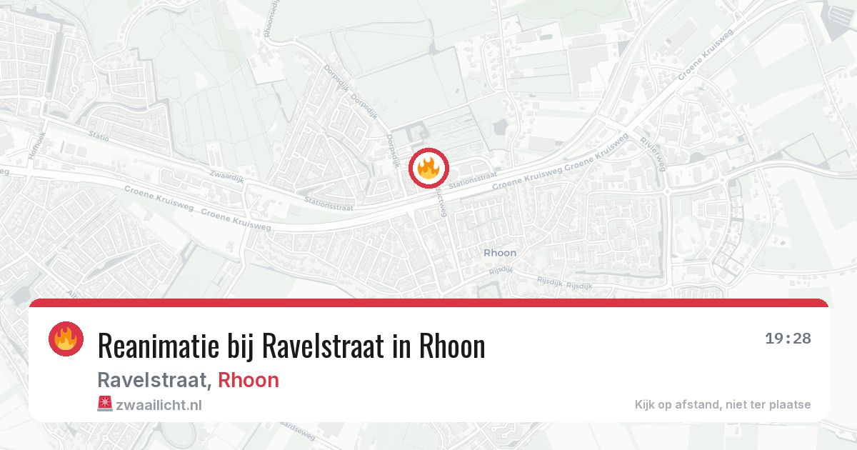 Reanimatie bij Ravelstraat in Rhoon — 12 jul 2026