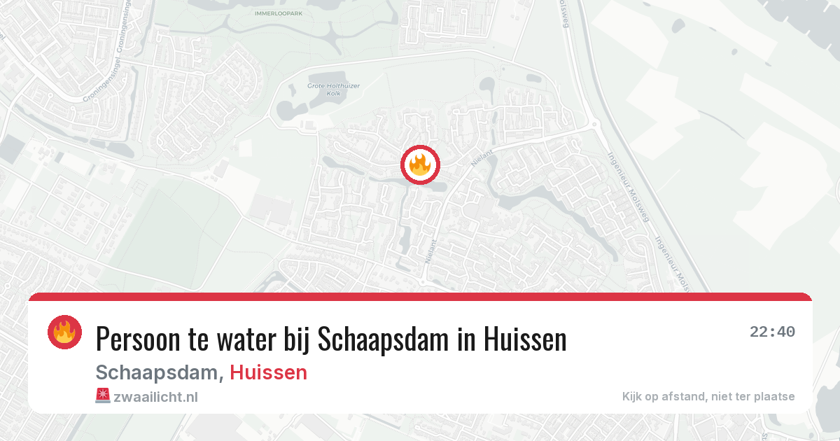 Persoon te water bij Schaapsdam in Huissen — 11 aug 2026