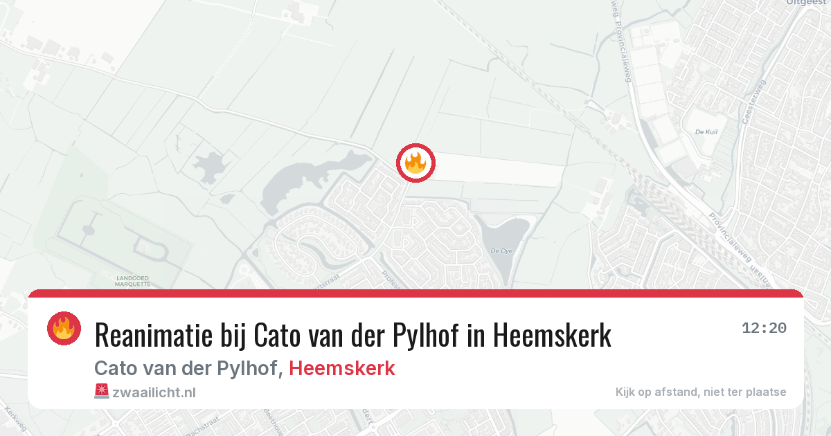 Reanimatie bij Cato van der Pylhof in Heemskerk — 9 mrt 2026