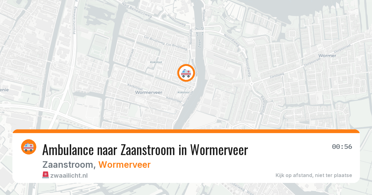 Ambulance naar Zaanstroom in Wormerveer — 22 mrt 2026