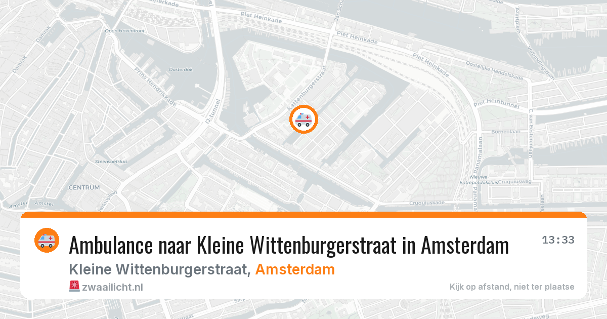 Ambulance naar Kleine Wittenburgerstraat in Amsterdam — 8 mei 2026